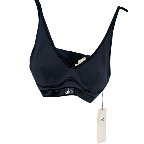 ✨NWT✨ ALO Yoga Women's Navy Sports Bra size L - Picture 2 of 7